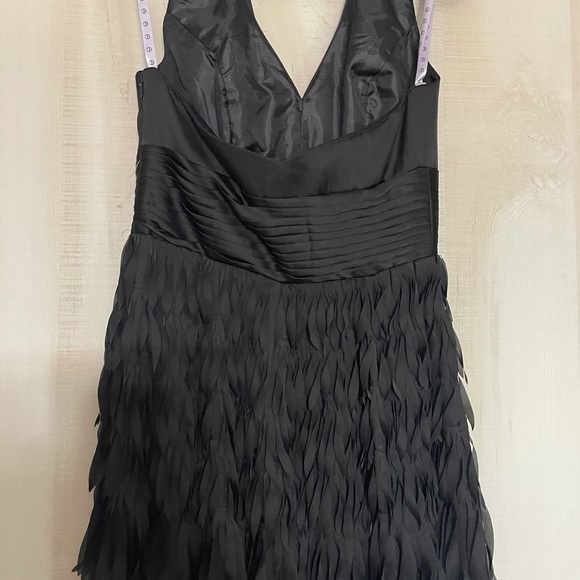 JS Collections black halter feather formal dress 2 - Picture 11 of 16